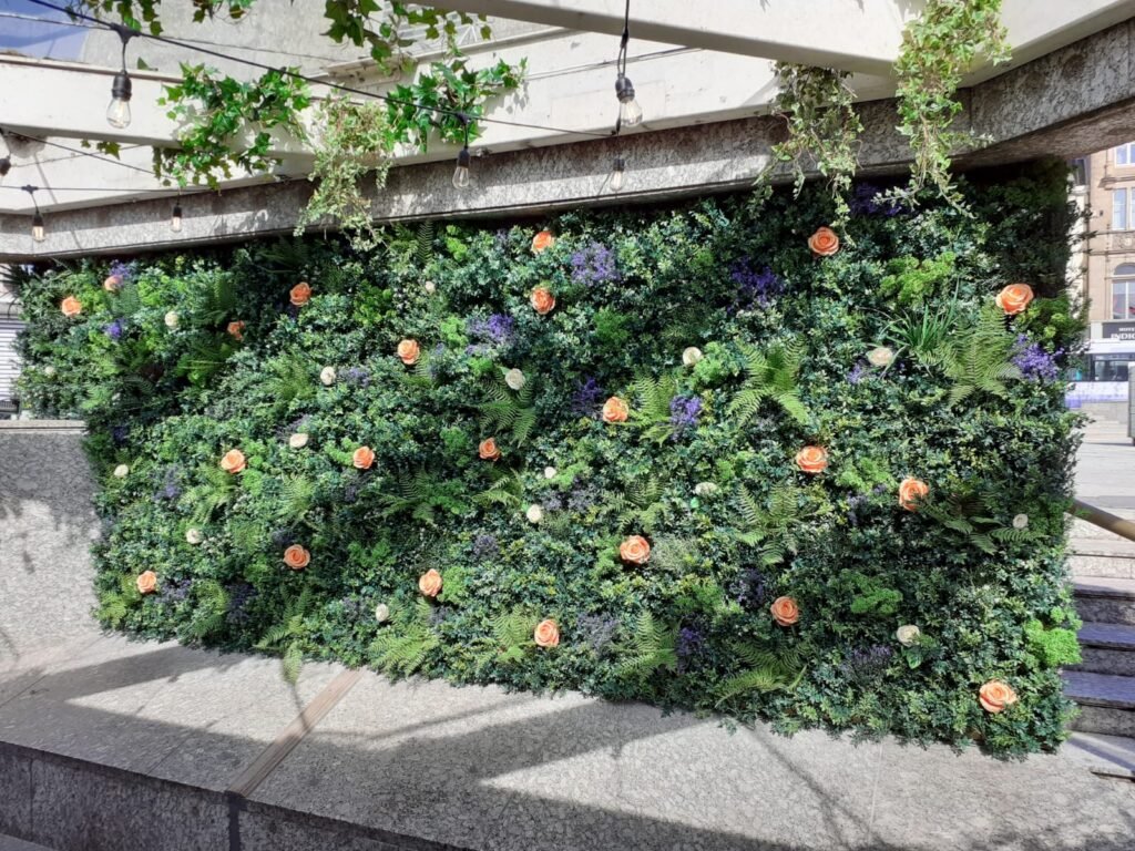 Green walls are a great way to brighten any dull wall - interior or exterior!