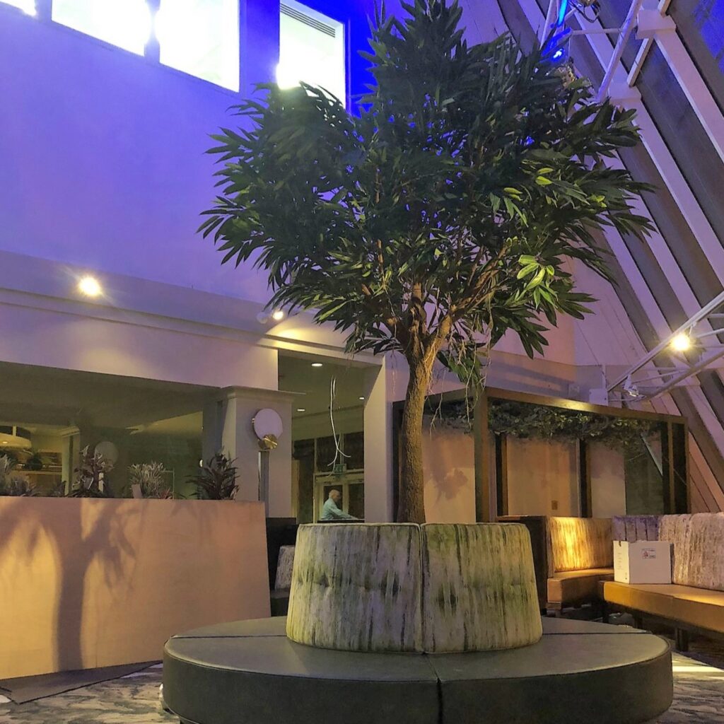 A stunning life-like artificial tree at the leonardo, southampton